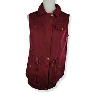 Sweet Wanderer Maroon Utility Vest Medium